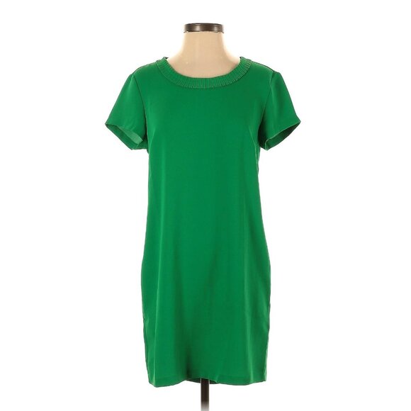 Size 6 Small EMERALD‎ GREEN SHIFT DRESS Classy Wedding Party Summer Mod Office - Picture 1 of 7